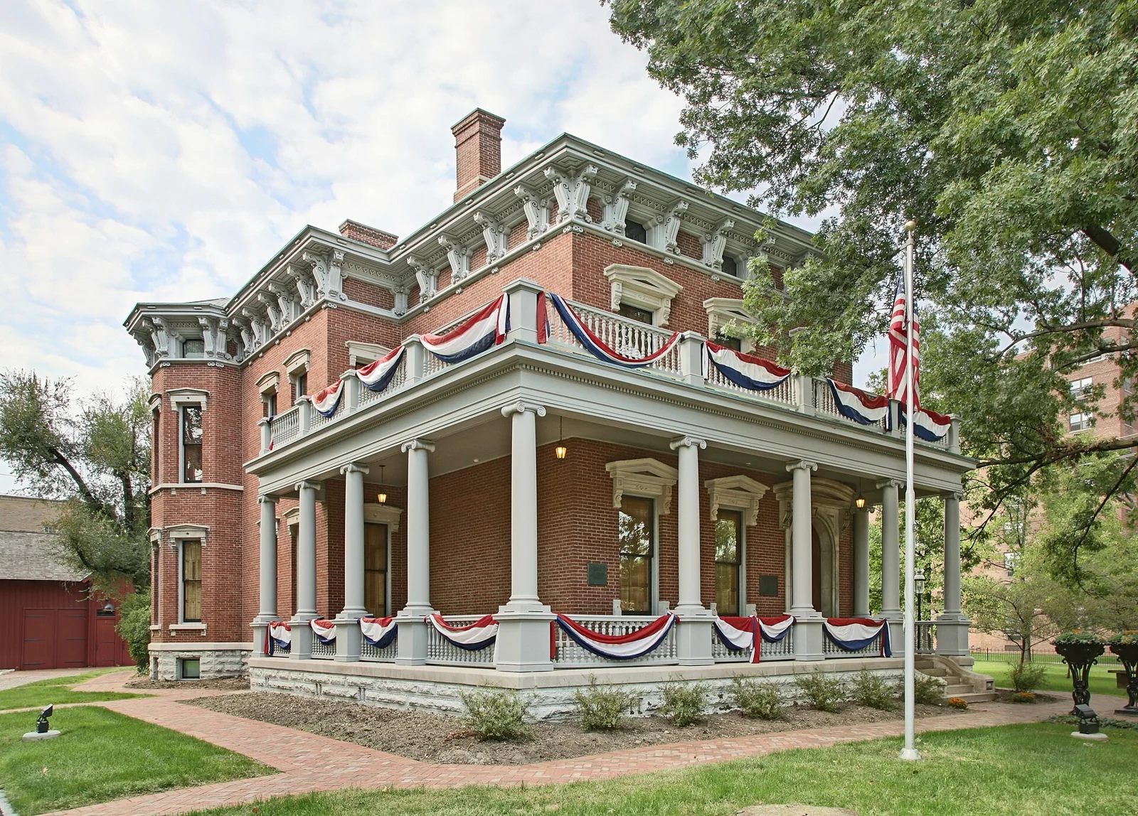 Exterior view of residential architecture in Indiana