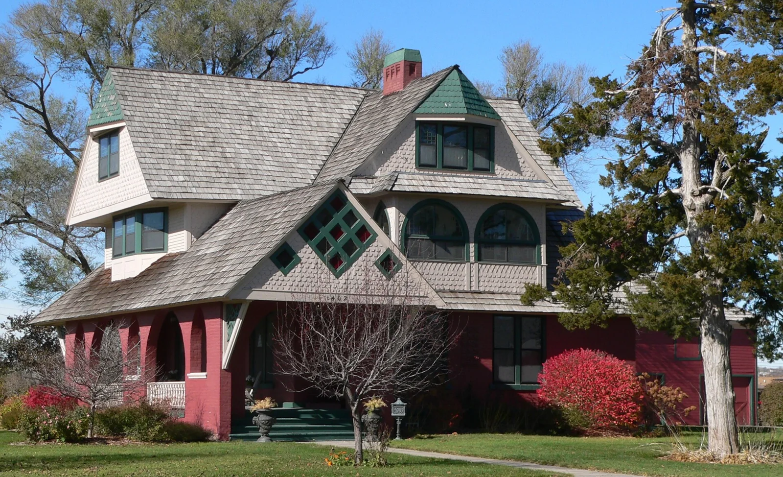 Exterior view of residential architecture in Nebraska